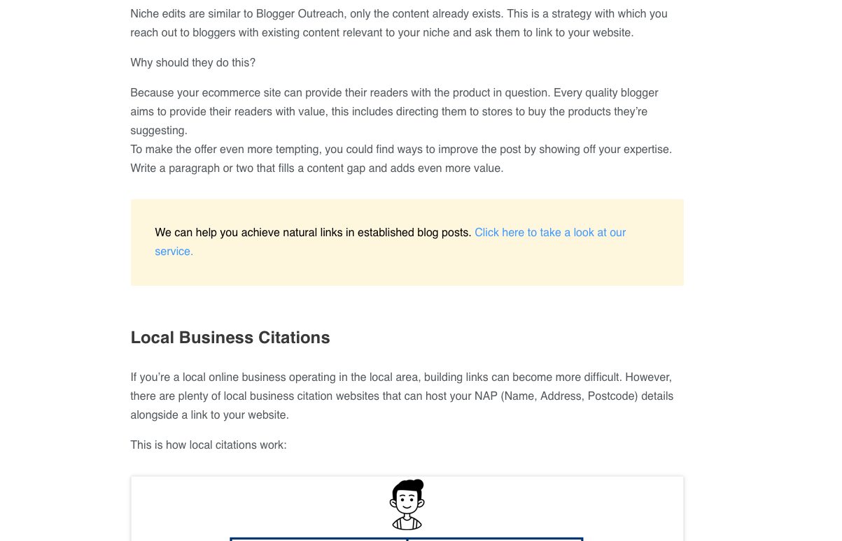 A screenshot of a CTA to show how to incorporate this into your blog post