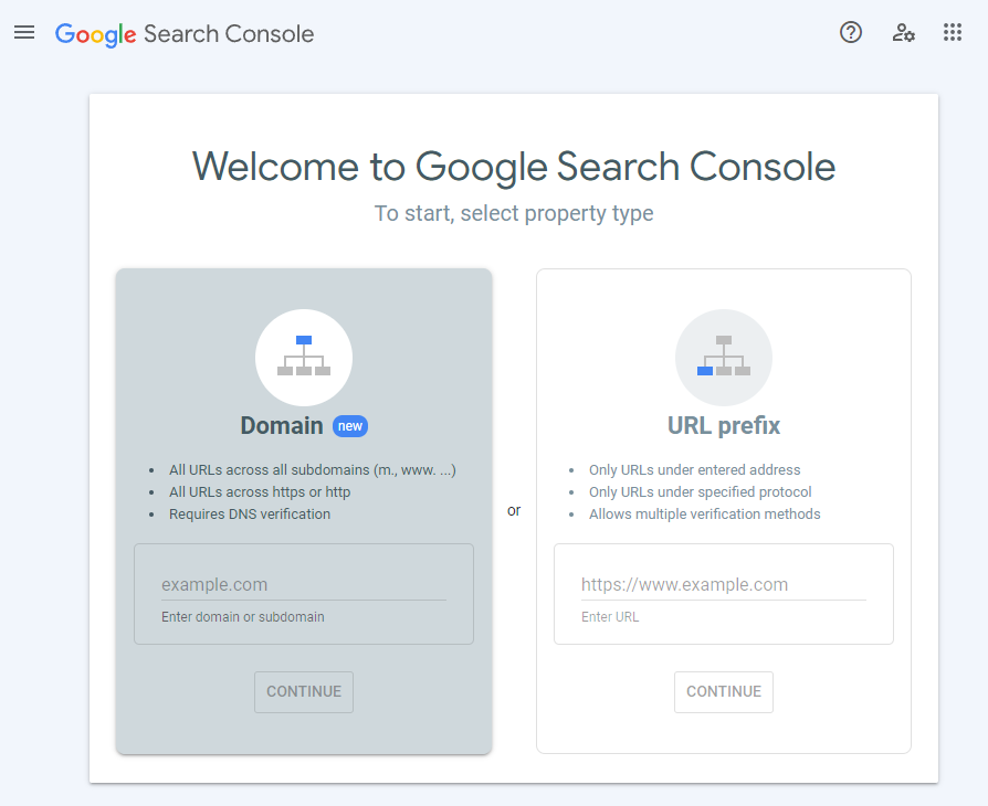 Screenshot of Google Search Console