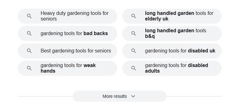 Gardening tools related searches