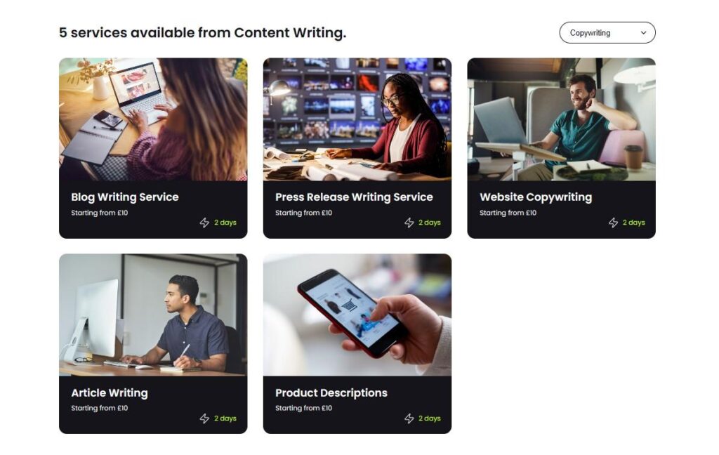 FATJOE Content Writing services screenshot