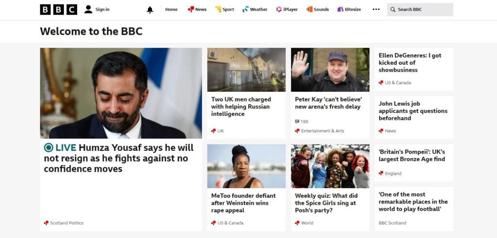 BBC screenshot