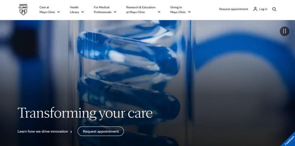 Mayo Clinic screenshot